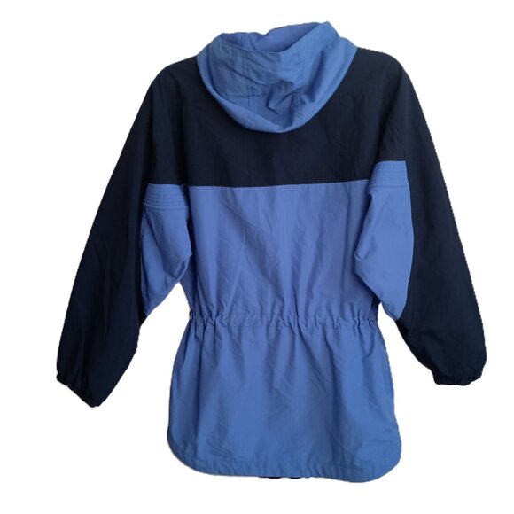 Columbia Two-Tone Blue Hooded Windbreaker Jacket M - Medium - Picture 3 of 16